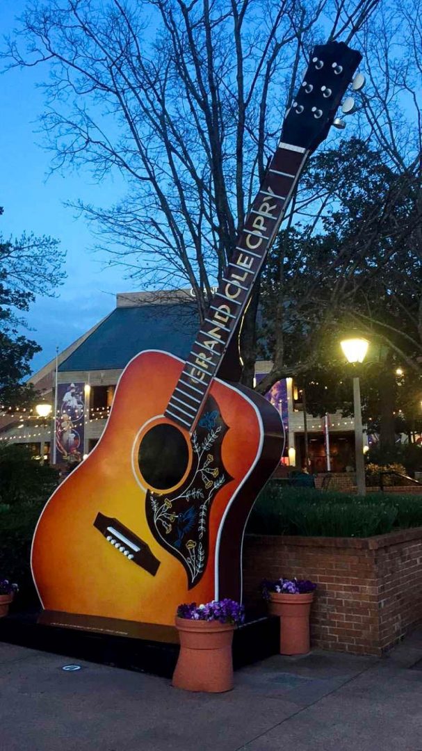 a giant guitar outside of the grand ole opry - a must with only one day in nashville