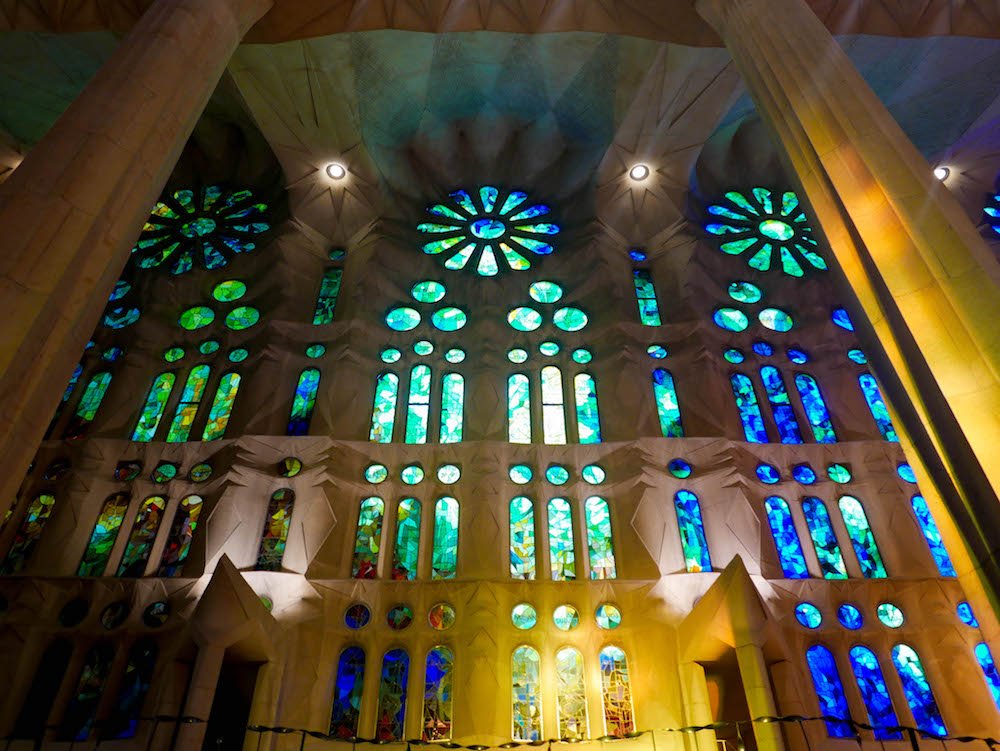 Stained Glass La Sagrada Familia Barcelona Spain