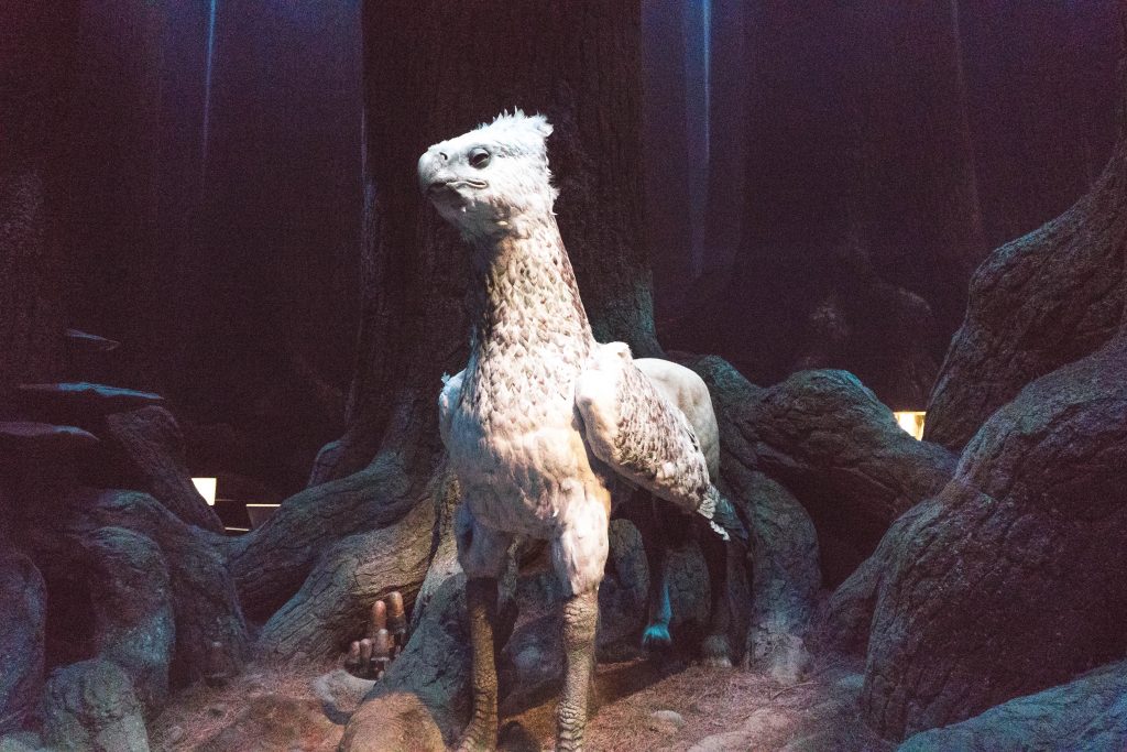 Buckbeak in the Forbidden Forest at the Warner Bros Harry Potter Studio Tour London