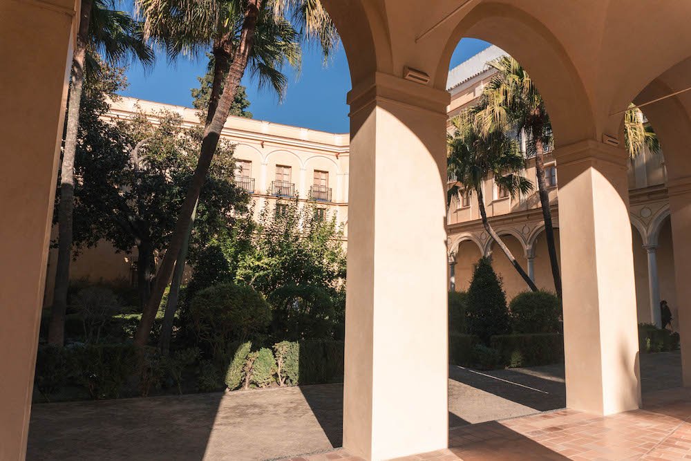 Prince's Garden Columns Real Alcazar Seville Spain