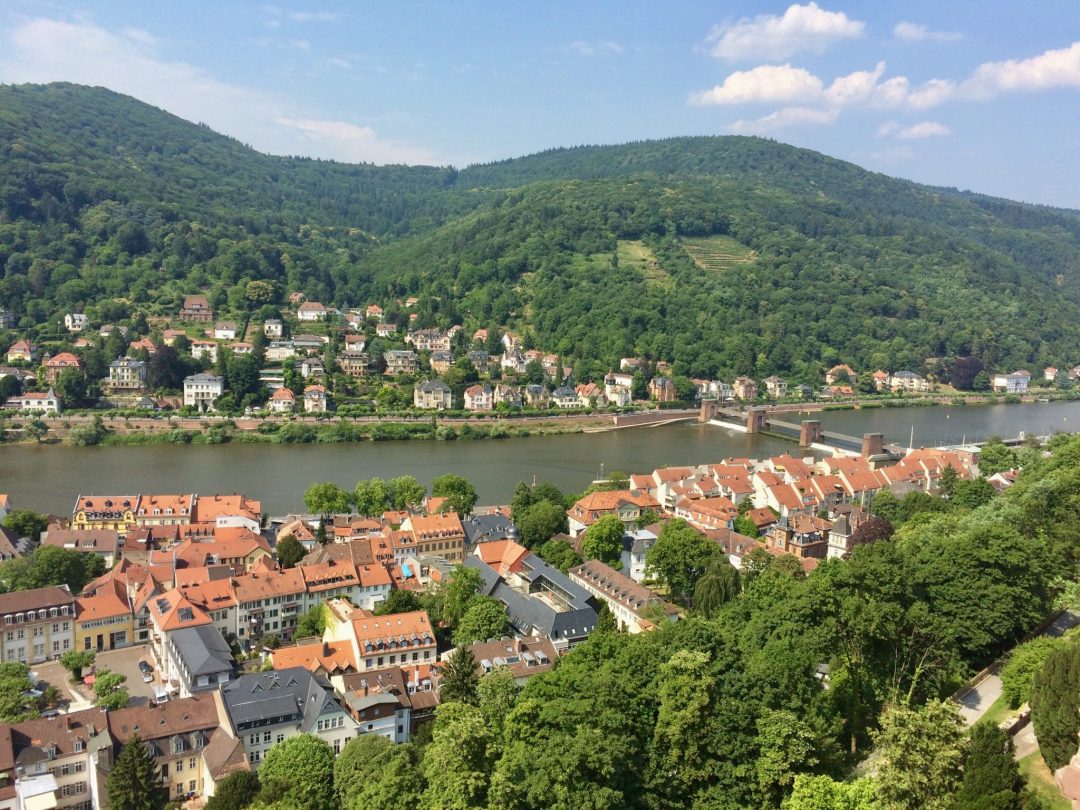 An overhead view of Heidelberg, Germany taken during Rachael's study abroad.