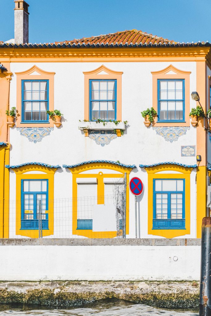 A yellow house in Aveiro, Portugal