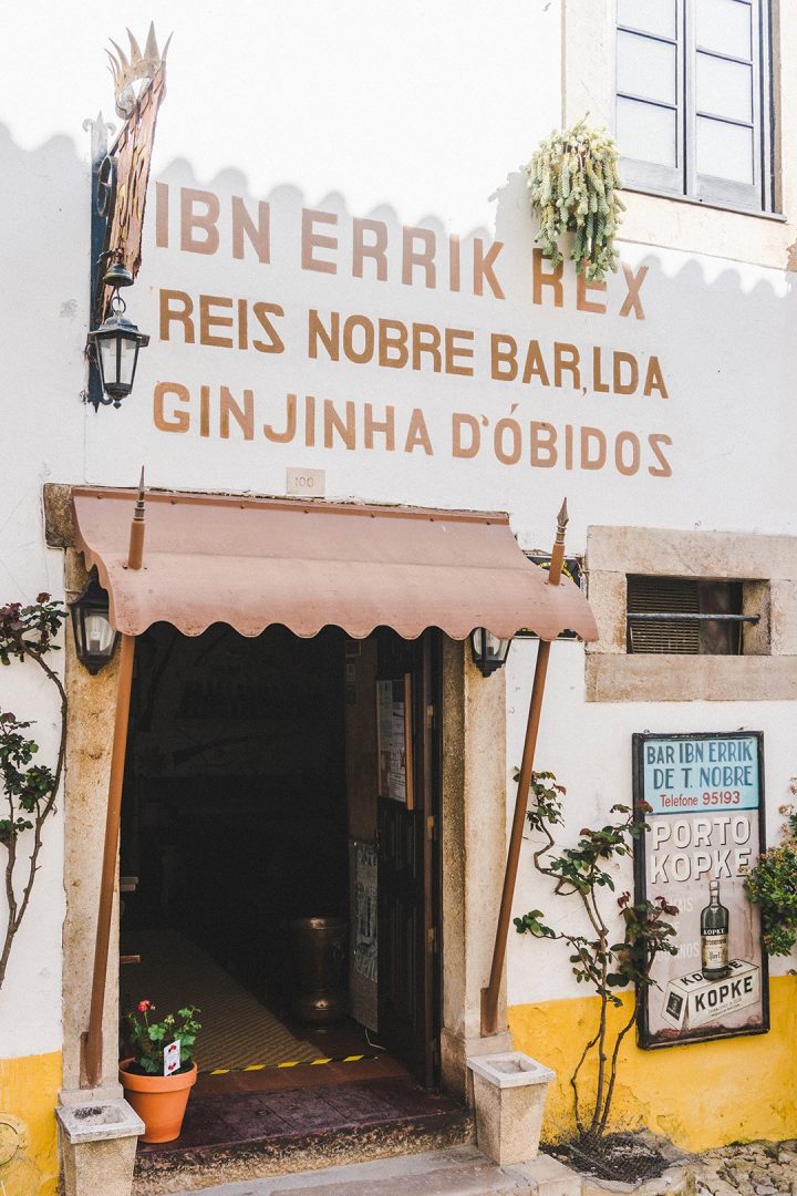 A bookshop and organic grocery store in Obidos, Portugal