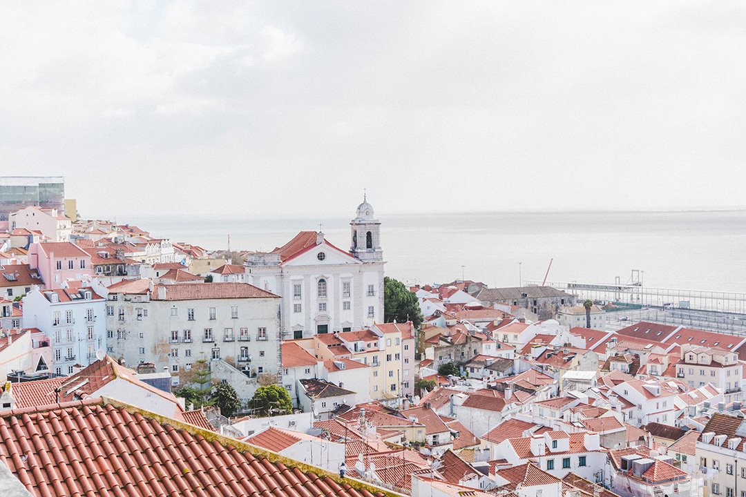 A bird's eye view of Lisbon, Portugal - a must on an 2 weeks in Portugal itinerary