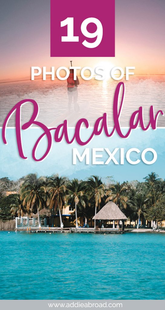 Bacalar, Mexico is a stunning hidden paradise in the Yucatan Peninsula just 2 hours south of Tulum. These 19 photos will convince you that you HAVE to go to this amazing Mexico destination. Click through to see them all! #travel #travelinspiration #mexico