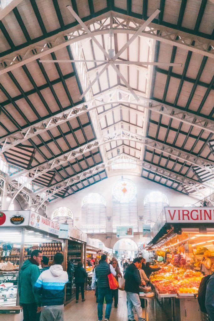 Exploring the bustling stalls of the Mercado Central is one of the best things to do in Valencia