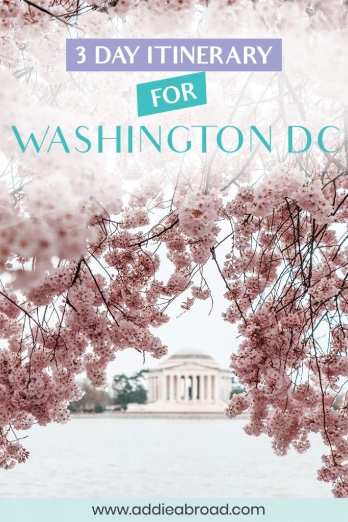 3 days in Washington DC is the perfect amount of time get a taste of everything the city has to offer. Eat good food, visit Georgetown and the Smithsonian Museums, and maybe even see the cherry blossoms! For all the best things to do in Washington DC, check out this Washignton DC itinerary for first timers! #washingtondc #usatravel #travel