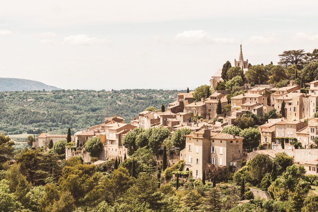 An ancient hillside town in Provence, France