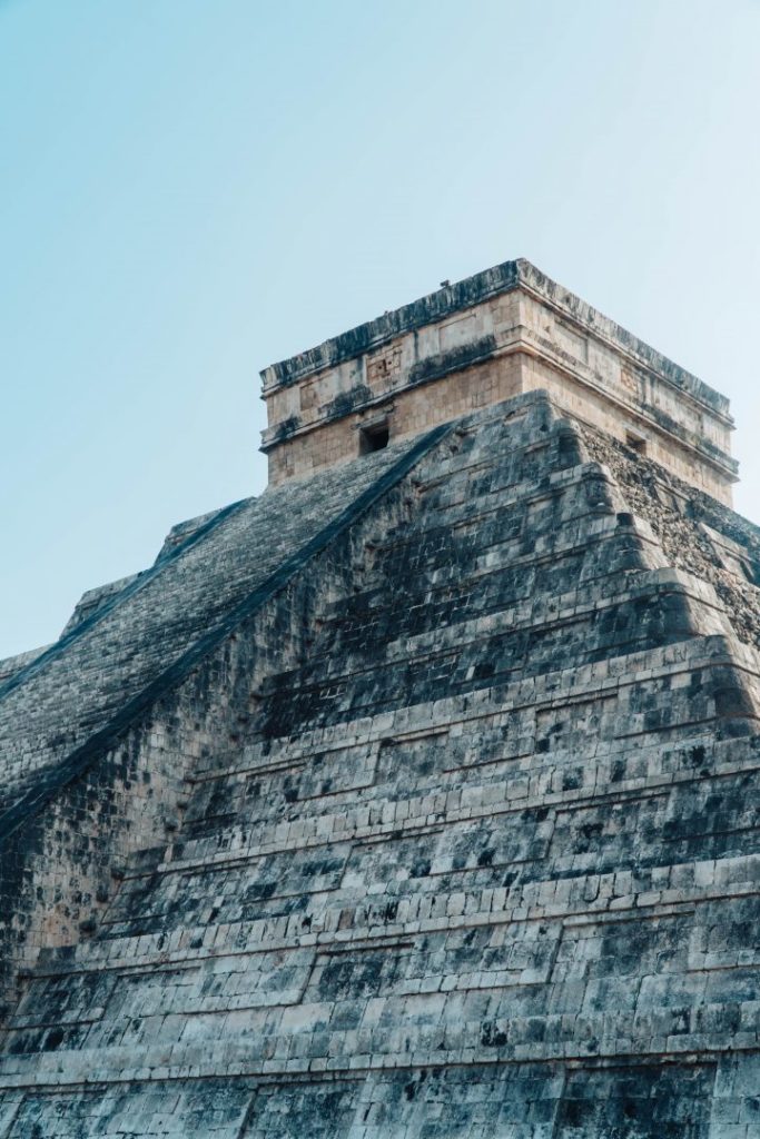 the main pyramid of chichen itza in mexico