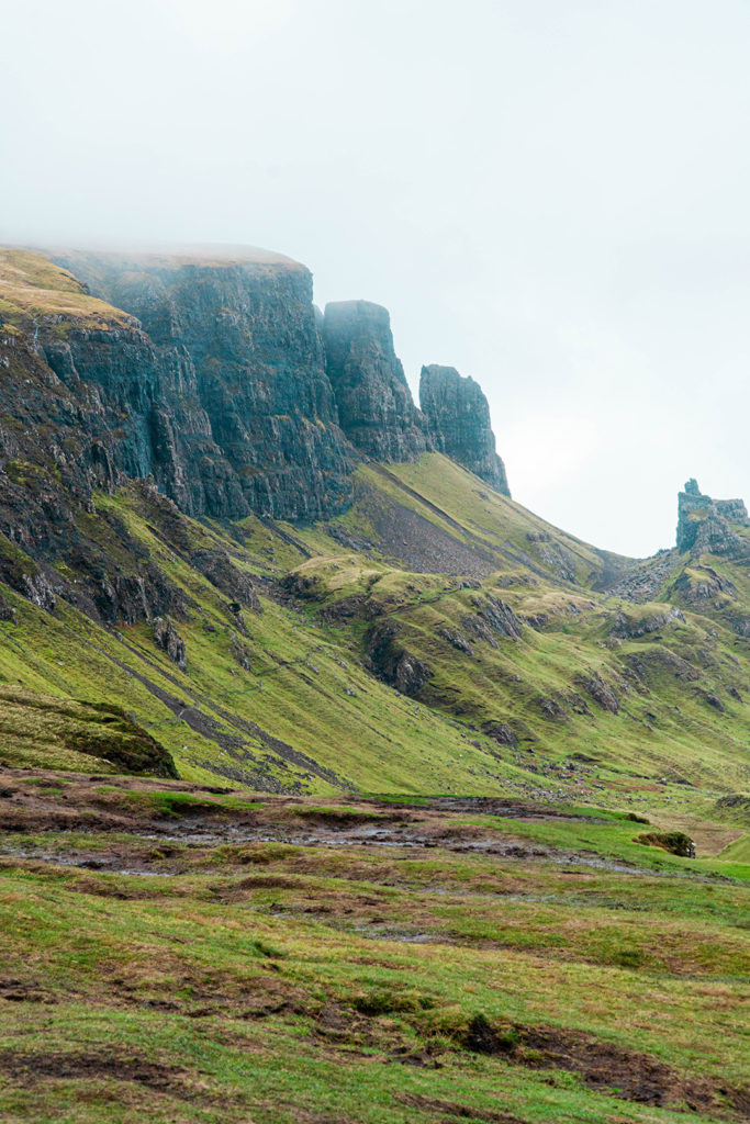 rocky cliffs of the quiraing, isle of skye