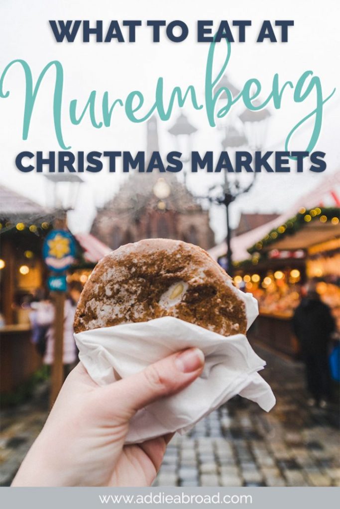 Glühwein and Feuerzangenbowle and Lebkuchen, oh my! If you’re looking for the best food at the Nuremberg Christmas Market, then you’ve come to the right place. This is the ultimate guide to what to eat at the Nuremberg Christkindlmarkt in Germany.  #christmas #christmasmarket #nuremberg #germany