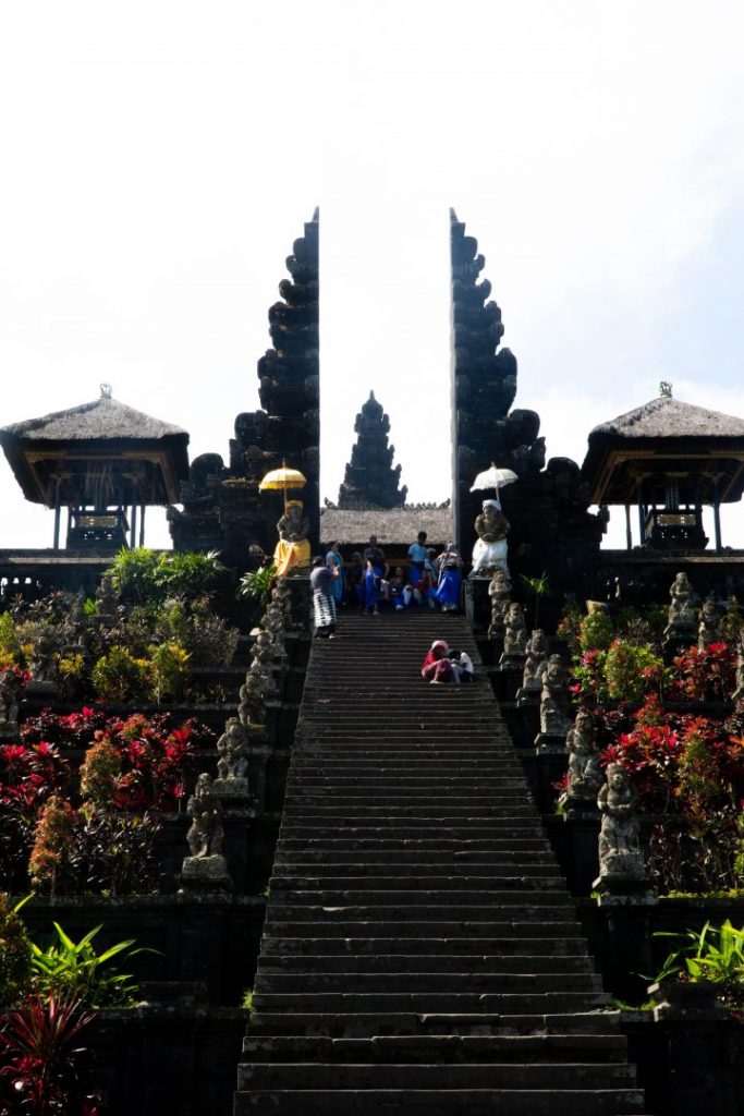 the steps up to besakih temple in bali