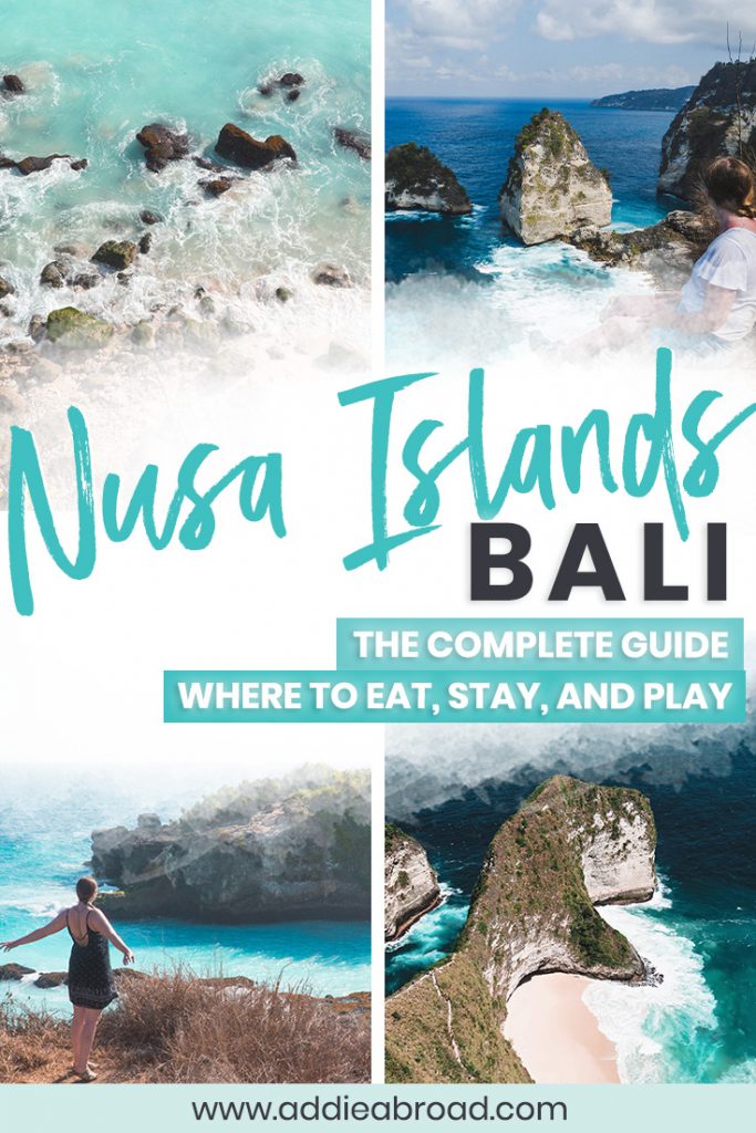 Planning to visit the Nusa Islands on your trip to Bali? Look no further than this complete Nusa Islands guide to where to eat, where to stay, and where to play on the islands of Nusa Lembongan, Nusa Ceningan, and Nusa Penida–including a 4-day itinerary! Visit Diamond Beach, Atuh Beach, Kelingking Beach, and more!