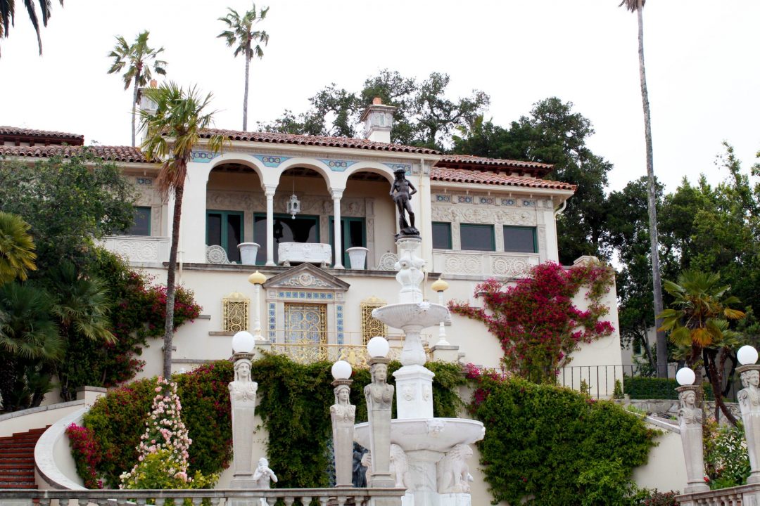 a mediterranean style guest house you can see while visiting hearst castle