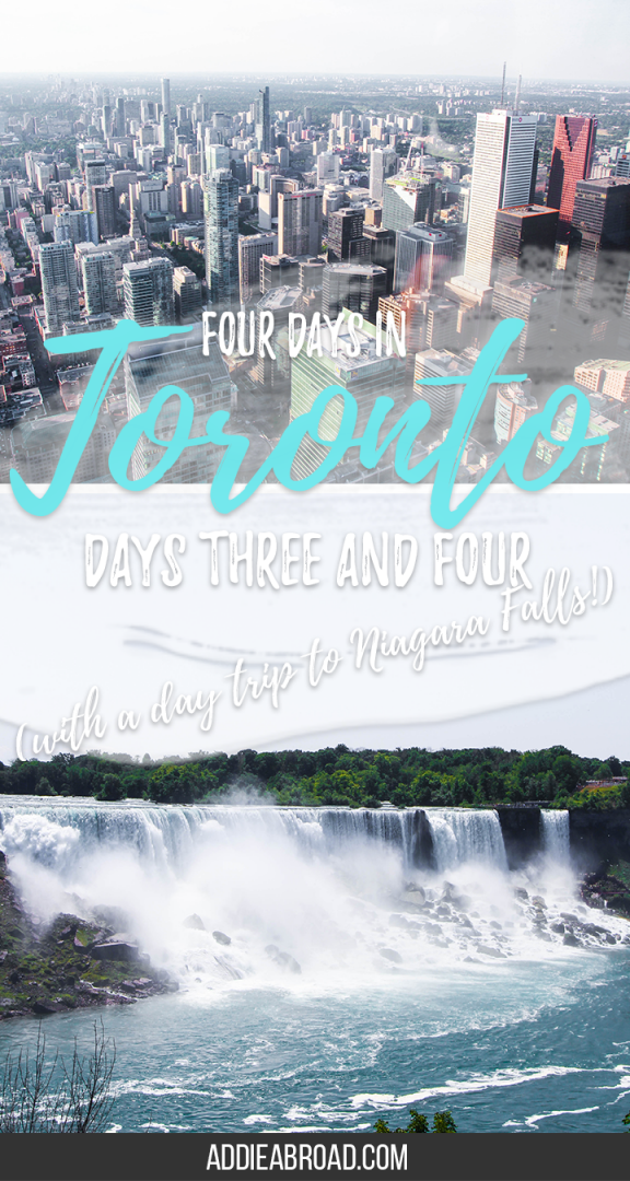 The last two of our four days in Toronto went by fast - mostly because they were packed with things to do. We took a day trip to Niagara Falls, went up the CN Tower, visited Casa Loma, and explored the Toronto Islands. I can't wait to get back.