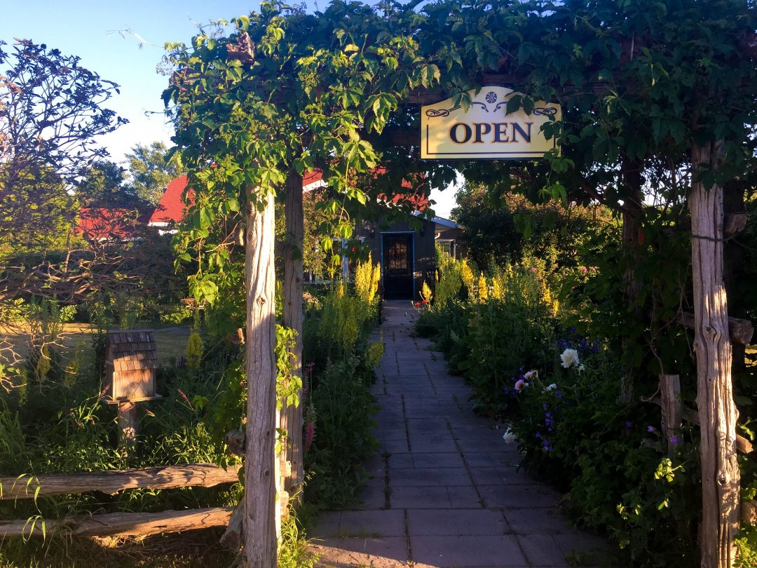 Path leading to Garden's Gate Restaurant on Manitoulin Island, Canda