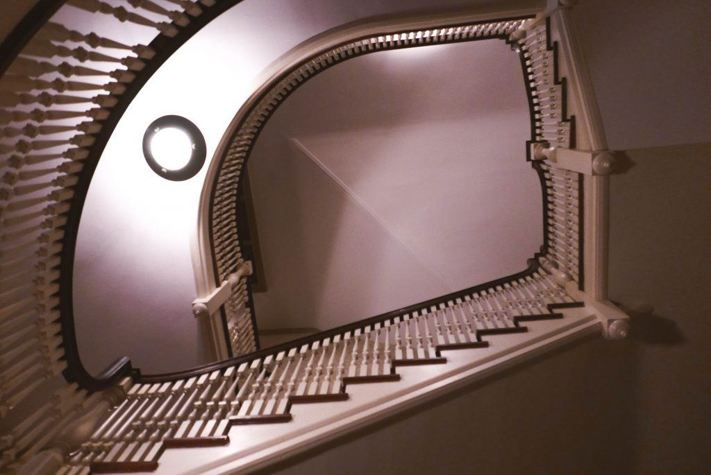 The Vortex stairway on our Stanley Hotel ghost tour