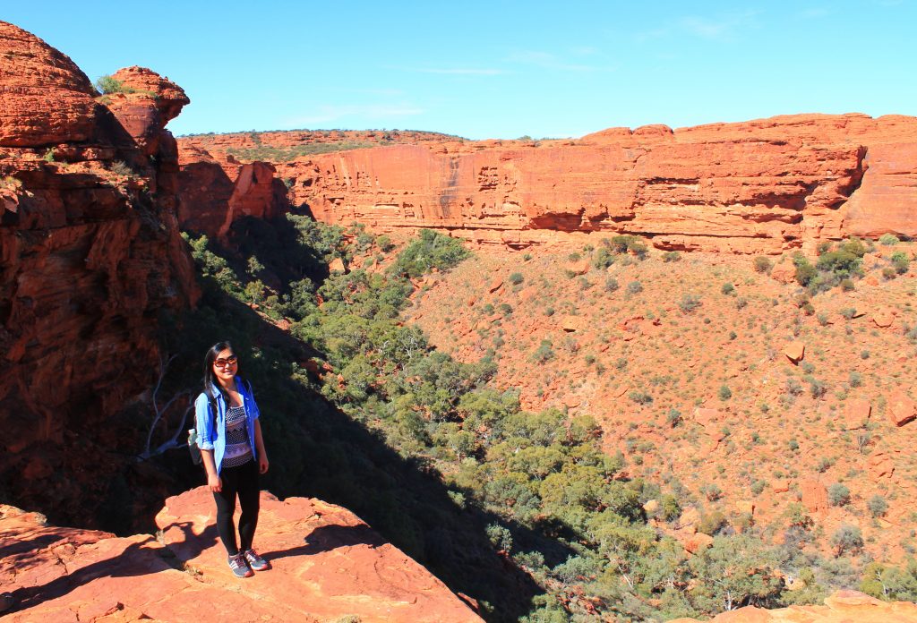 Girl hiking while studying abroad in Australia