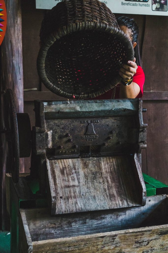 Coffee grinder on a farm in Monteverde, Costa Rica