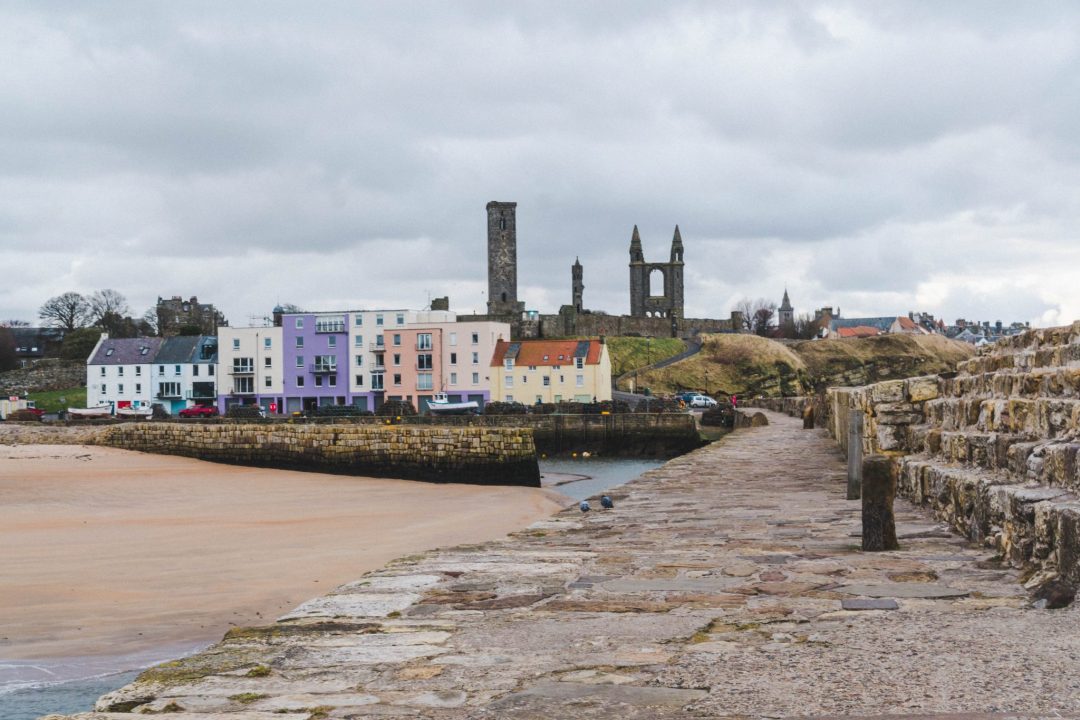 Pier East Sands Cathedral St Andrews Scotland