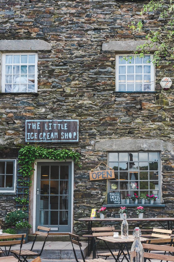 The Little Ice Cream Shop in Hawkshead, Lake District, UK