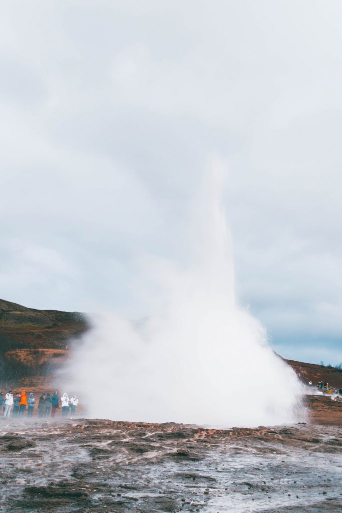 Stokkur geyser erupting