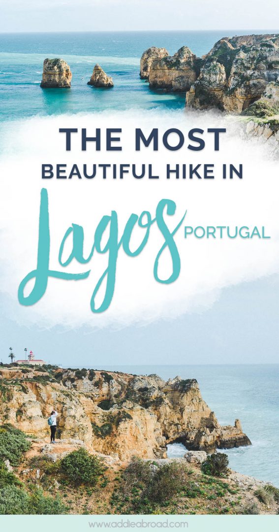 Visiting Lagos, Portugal soon? You NEED to check out this amazing hike along the top of the cliffs, which includes visiting some of the best beaches in Lagos, Portugal. Read this Lagos hiking guide to find out more. #Lagos #Portugal #AdventureTravel #TravelInspiration