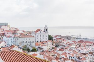 A bird's eye view of Lisbon, Portugal