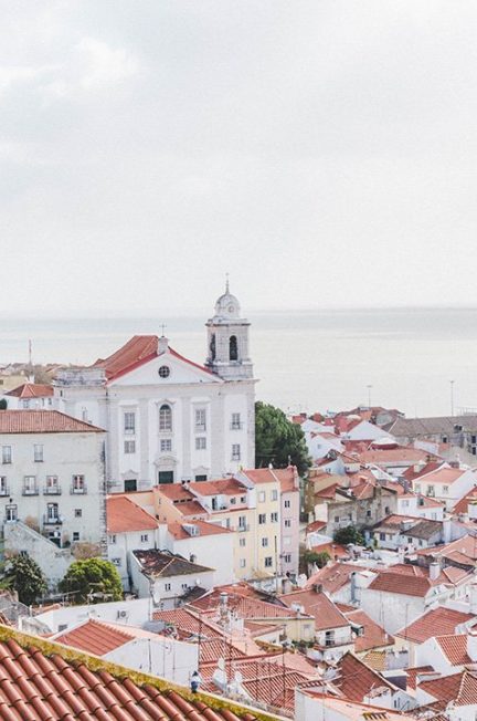 A bird's eye view of Lisbon, Portugal