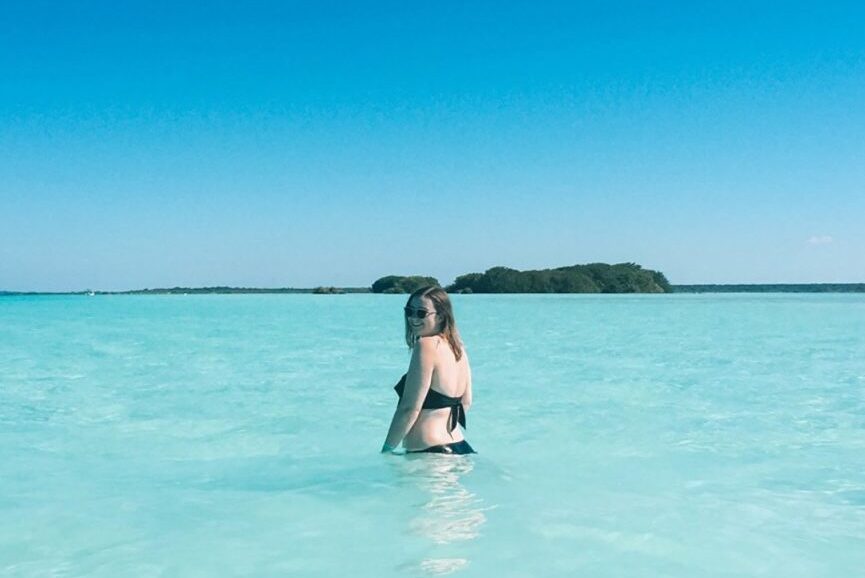 Addie in the Lagoon near Bird Island