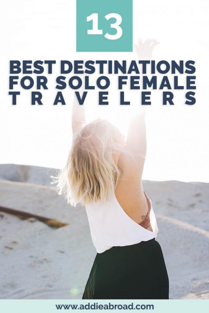 Looking for the best solo female travel destinations for 2020? Look no further! These 13 places around the world are perfect for first time solo female travelers and girls who are looking for adventure. From Amsterdam to Bali to Mexico, you can't miss these amazing solo female travel destinations! #travel #solofemaletravel