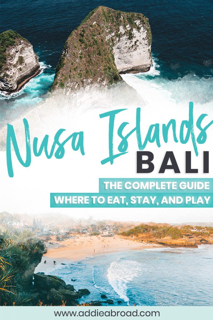 Planning to visit the Nusa Islands on your trip to Bali? Look no further than this complete Nusa Islands guide to where to eat, where to stay, and where to play on the islands of Nusa Lembongan, Nusa Ceningan, and Nusa Penida–including a 4-day itinerary! Visit Diamond Beach, Atuh Beach, Kelingking Beach, and more!